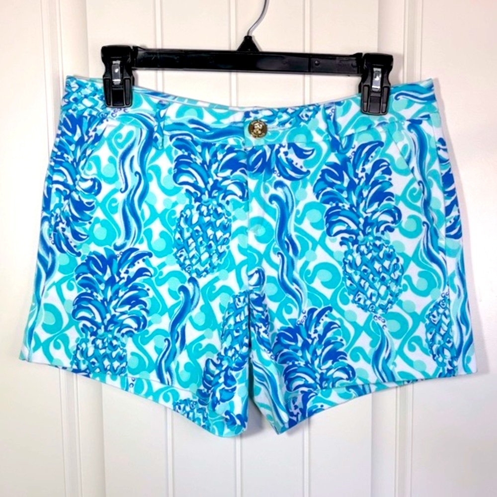 Lilly Pulitzer Callahan Knit Shorts Bennet Blue Out of the Blue Size 2 N…
